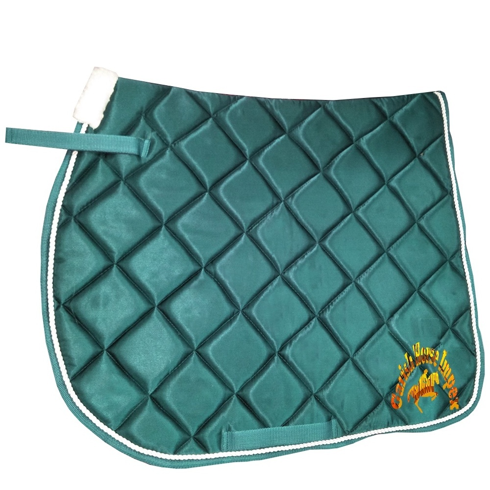 Satin Saddle Pad Horse Riding Saddle Pad Customized Wholesale Custom Made Cotton Satin Cloth Numnah Blanket