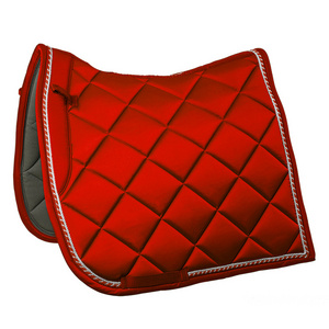 Equine Wholesale Equestrian Supplier Customize Horse Saddle Blanket High Quality Horse Tack Satin DR Saddle Pads Horse Racing