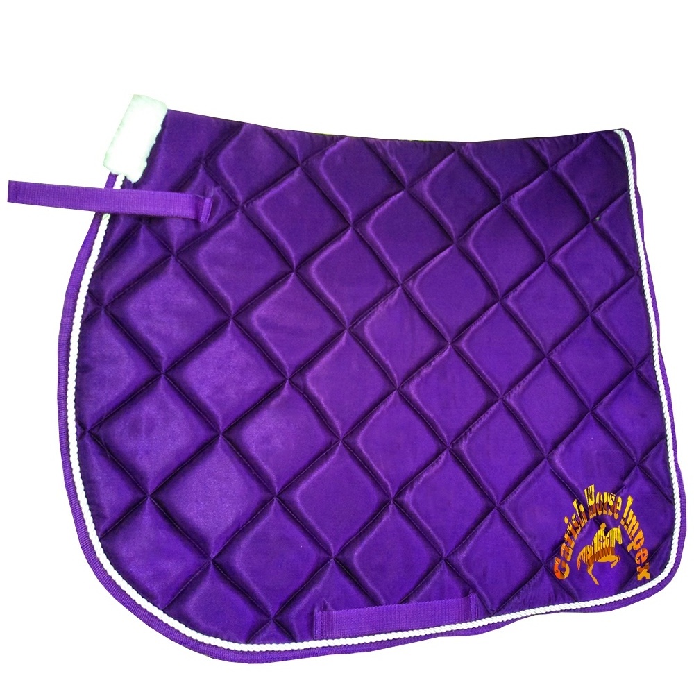 Satin Saddle Pad Horse Riding Saddle Pad Customized Wholesale Custom Made Cotton Satin Cloth Numnah Blanket