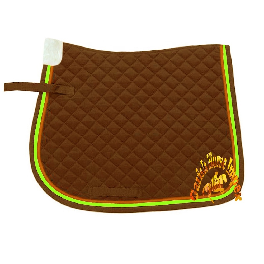 Dressage Saddle pad Customized Horse Saddle Pad Equine Blanket Wholesales OEM Made Cotton Satin Shiny Glitter Pad