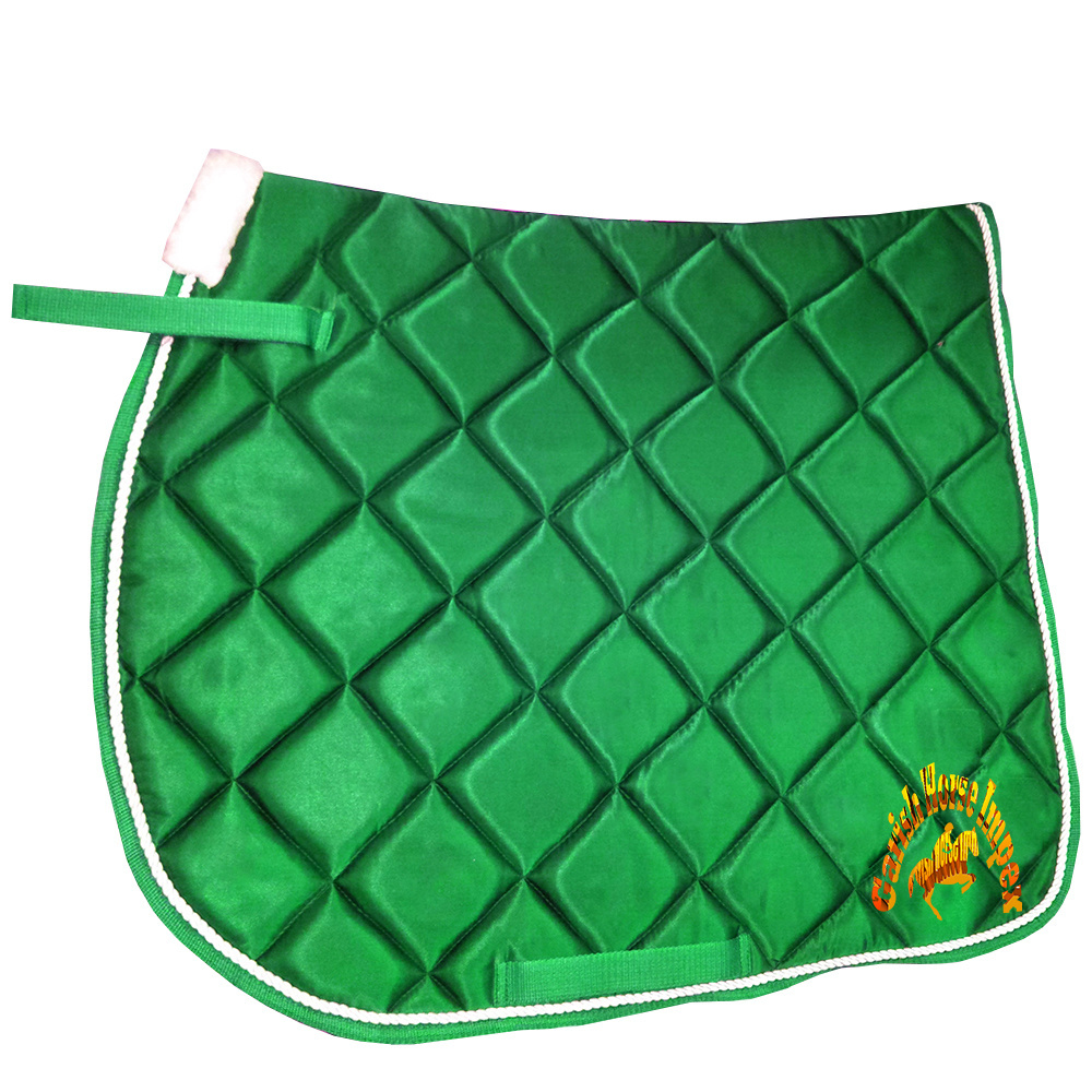 Satin Saddle Pad Horse Riding Saddle Pad Customized Wholesale Custom Made Cotton Satin Cloth Numnah Blanket