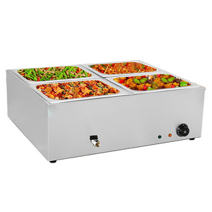 1/2/3/4/6 Pans Electric Food Warmer/ Stainless Steel Counter Top Electric Bain Marie