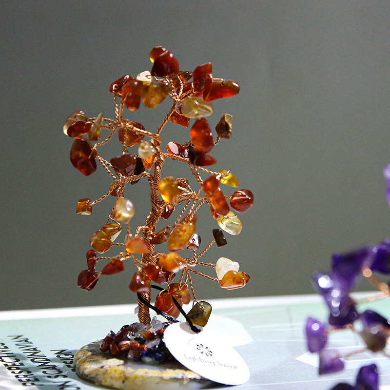 natural luxury citrine crystal tree rose quartz amethyst money crystal tree