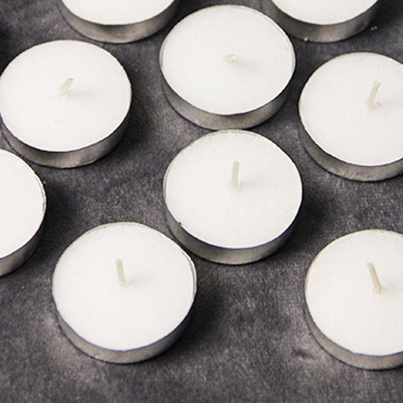 wholesale bulk wedding paraffin wax long burning white tealight candle