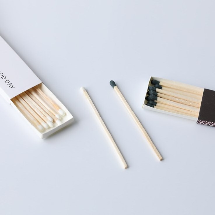 Wholesale Long Black Stick Box Safety Wooden Matches Customized