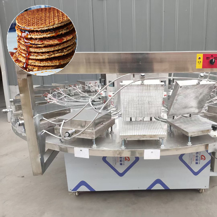 Automatic Continuous Cracker Cookie Biscuit Machine/Belgian Waffle/Stroopwafel machine