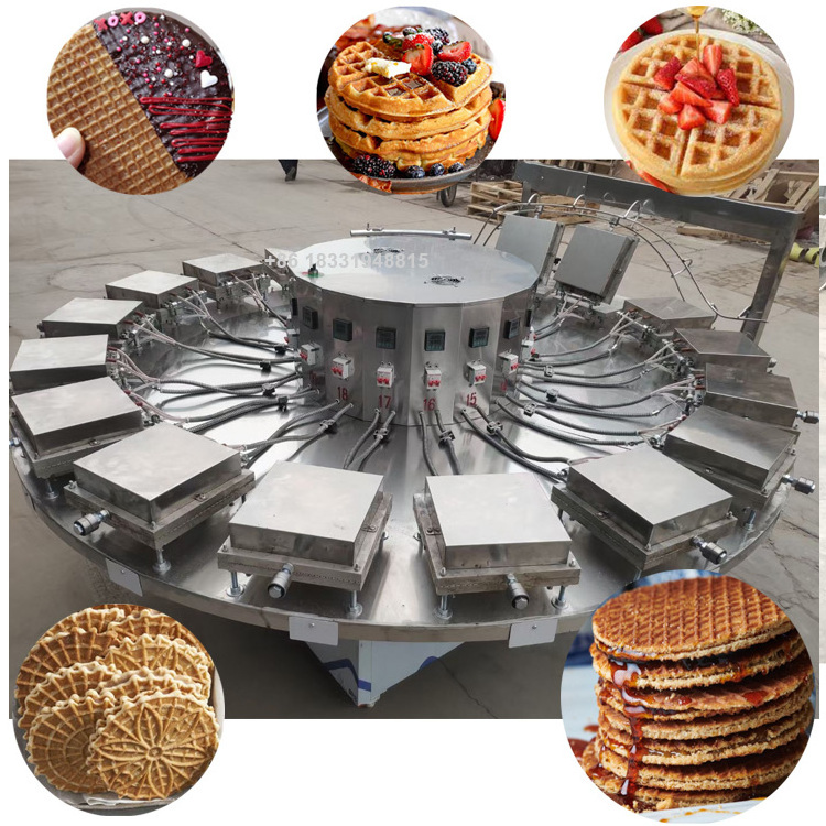 Automatic Continuous Cracker Cookie Biscuit Machine/Belgian Waffle/Stroopwafel machine