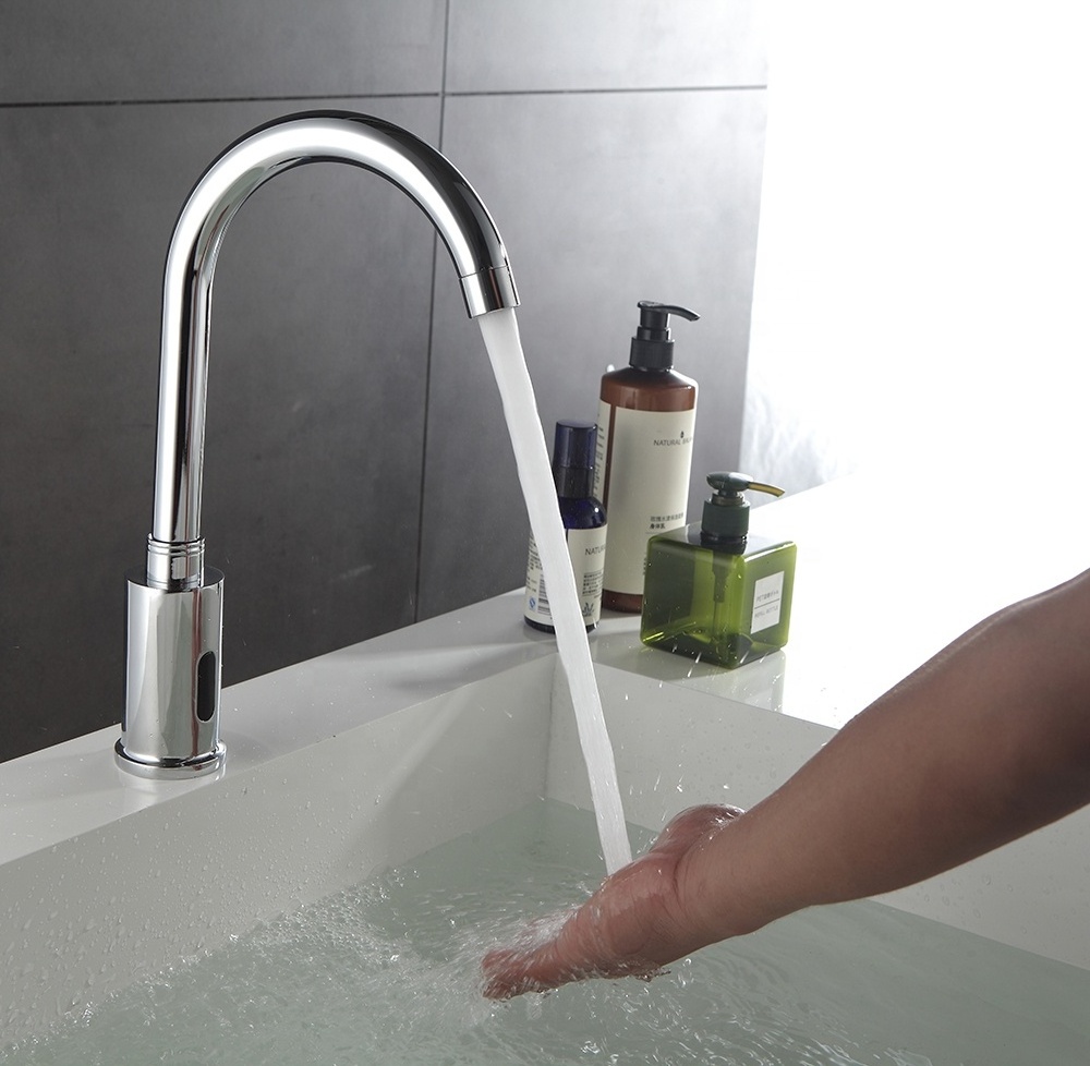 TB-3304 Tengbo smart touch less kitchen faucets commercial sensor led taps touchless bathroom tap water saving faucet