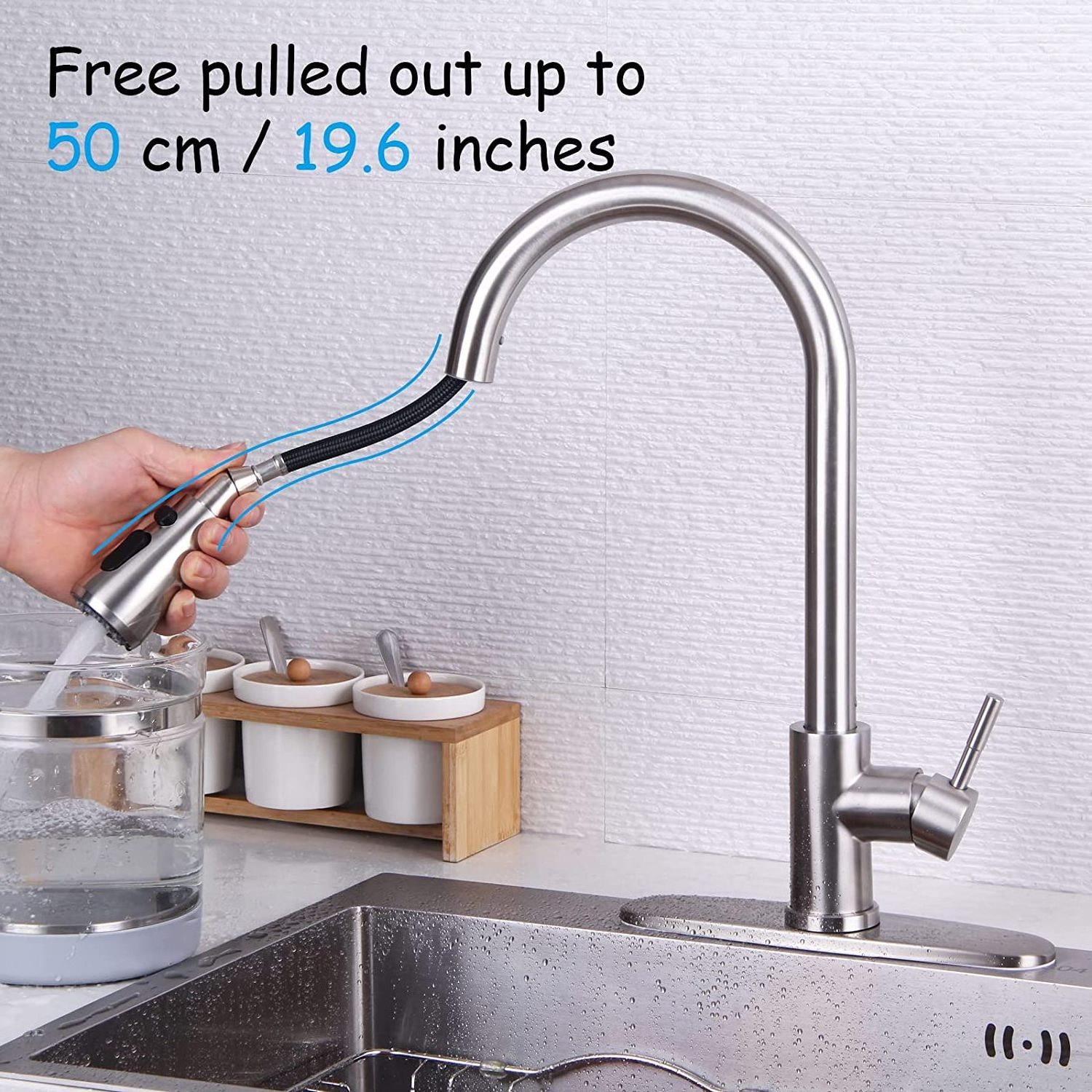 SS6011-Tengbo torneira cozinha  stainless steel cold water sink faucet for pull out kitchen faucet taps sink tap