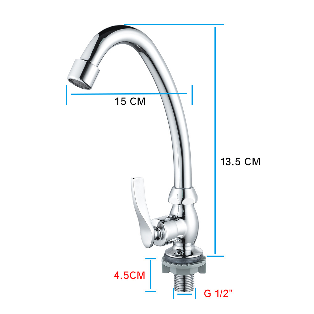 TB-1301 Tengbo Cold Water cold single Handle kitchen faucet Zinc Body Zinc Handle Kitchen Faucet