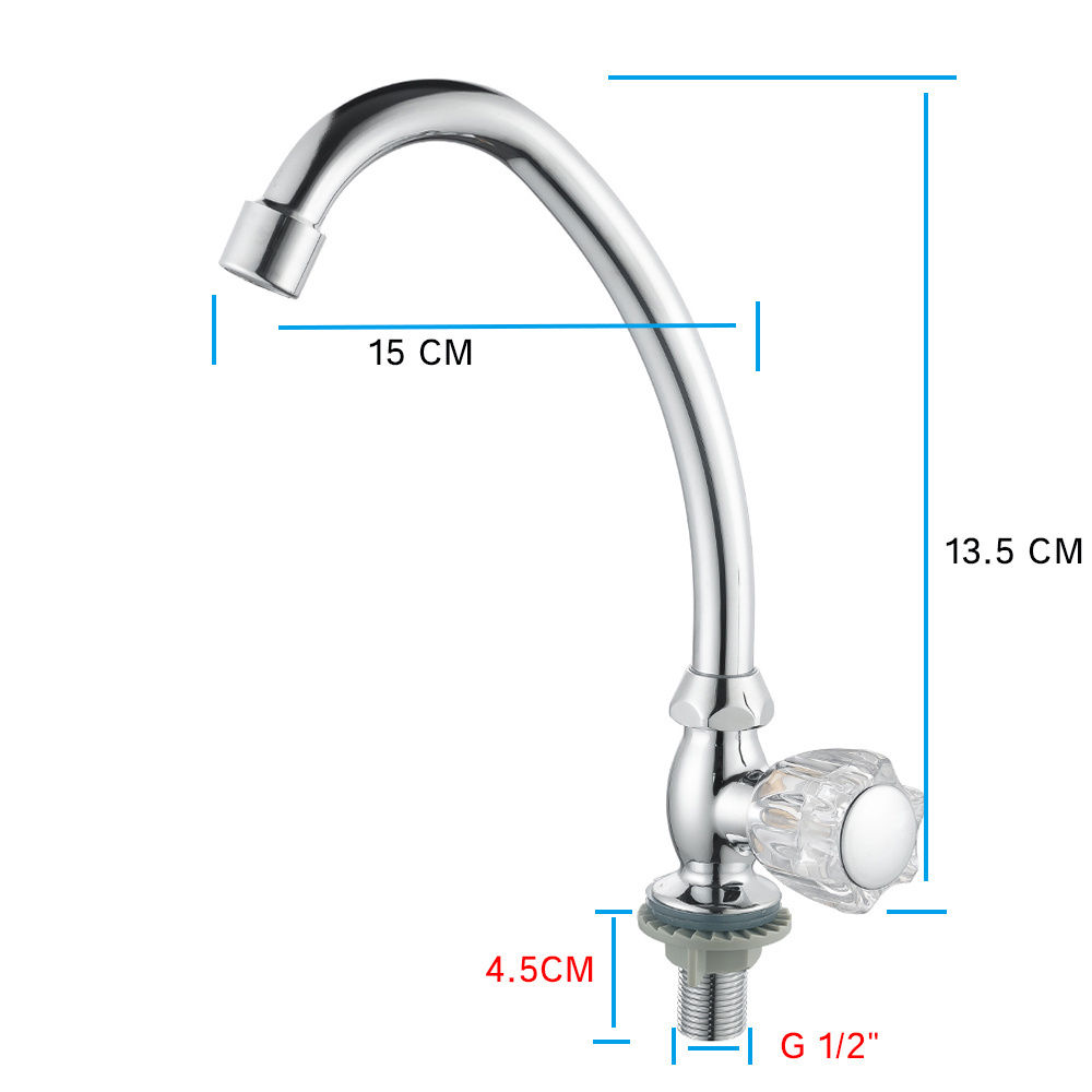 TB-1301 Tengbo Cold Water cold single Handle kitchen faucet Zinc Body Zinc Handle Kitchen Faucet