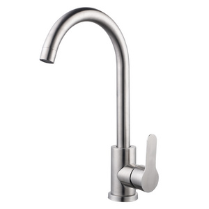 SS402L Tengbo classic deck mounted mixer sus304 lever tap Water Faucets Tapsgooseneck Kitchen Faucet