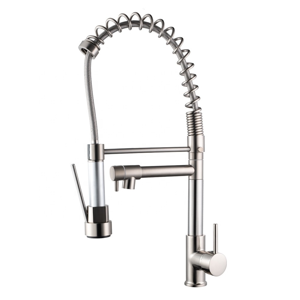 TB-4040 Tengbo Brass Spring torneira monocomando gourmet de cozinha goumert pull down out Tap kitchen sink taps Black  faucet