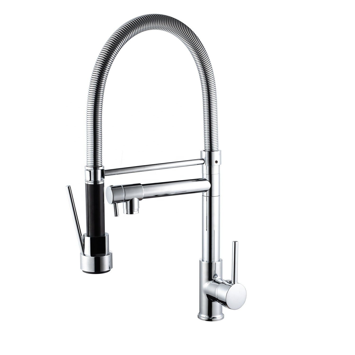 TB-4043 Tengbo Black Gold Rose-Gold Gray spring Tap brass kitchen sink taps pull out faucets