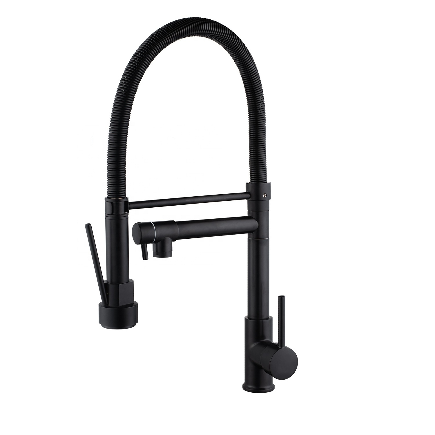 TB-4043 Tengbo Black Gold Rose-Gold Gray spring Tap brass kitchen sink taps pull out faucets