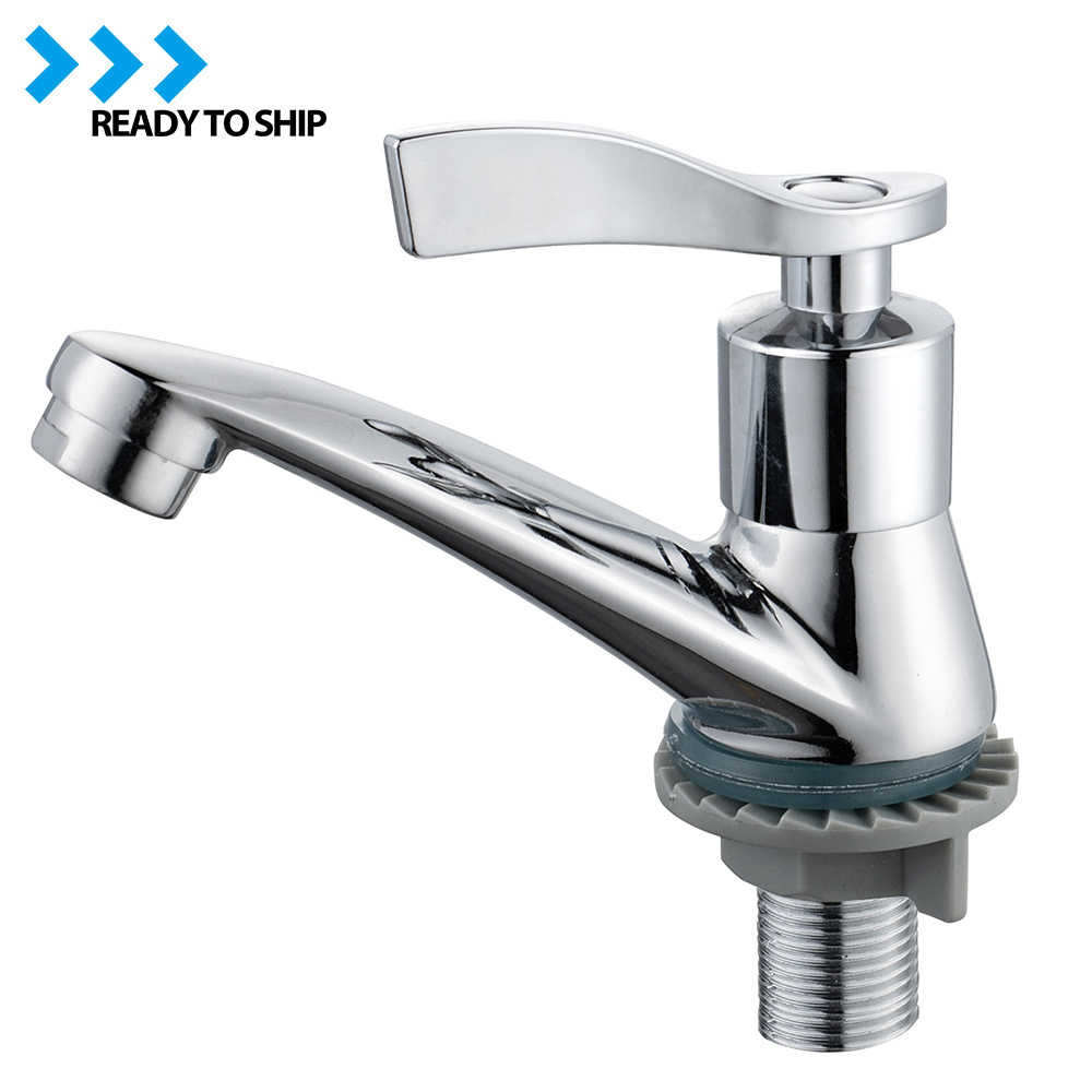 Tengbo single handle single cold water wash hand zinc body Deck Mounted basin tap faucet for bathroom