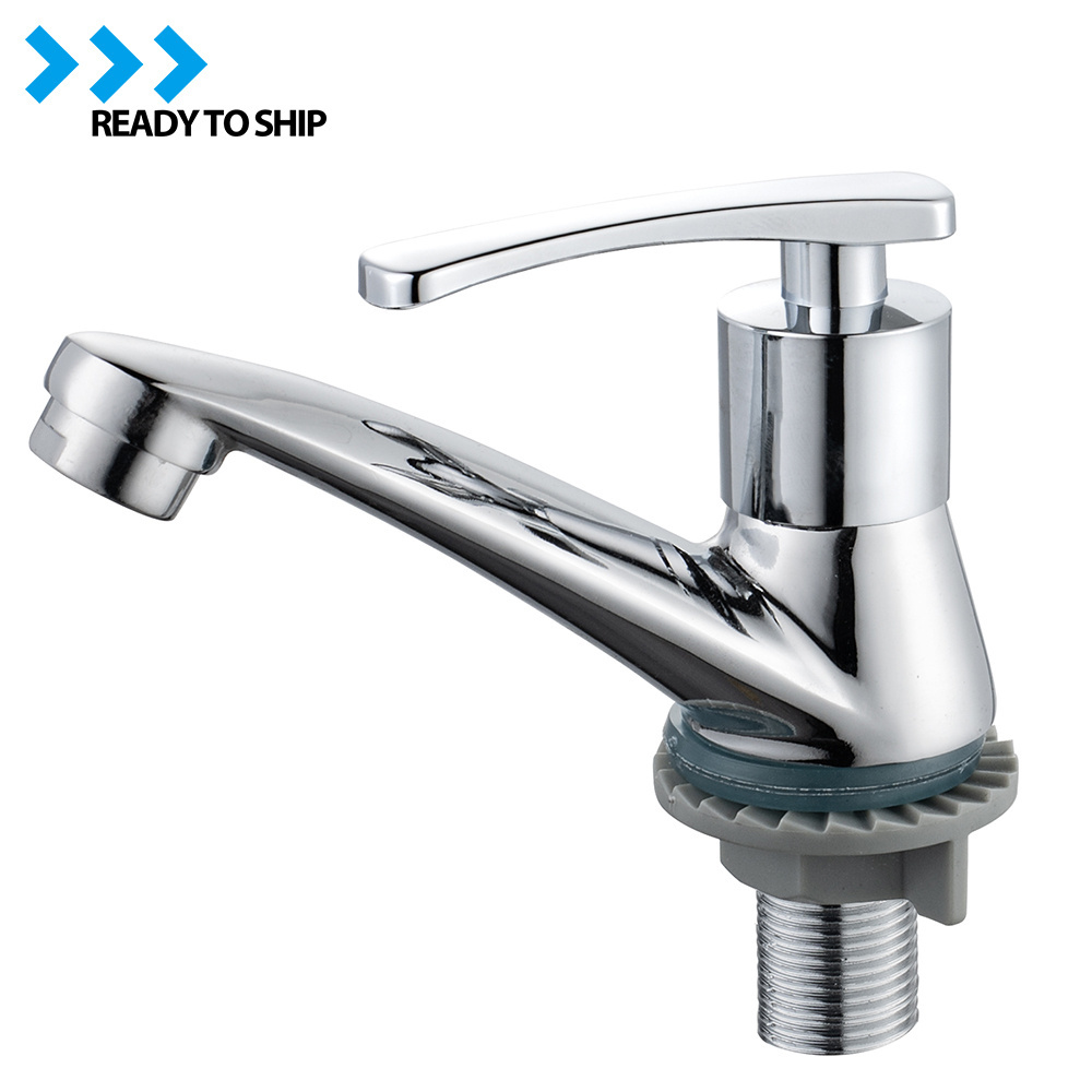 Tengbo single handle single cold water wash hand zinc body Deck Mounted basin tap faucet for bathroom