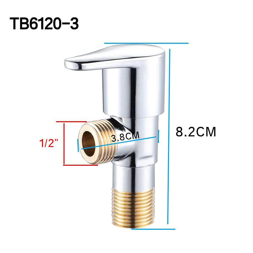 TB6120 Series toilet kitchen water tap faucet bathroom accessories brass 1/2 angle valves