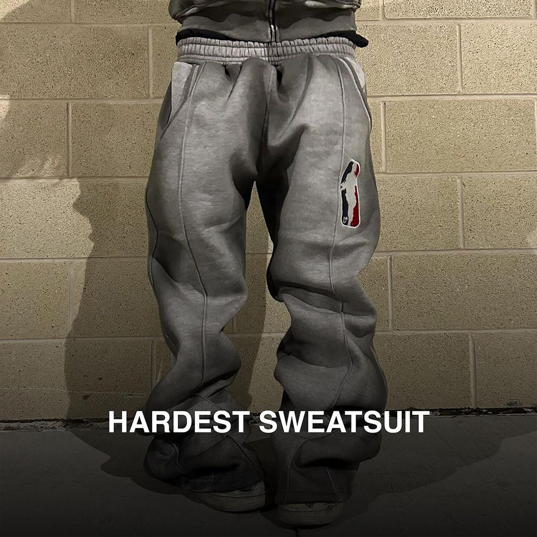 Manufacturer oversized acid washed sweatpants Rhinedones joggers cut sewn flared pants for men