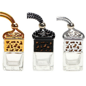 Car Hanging Air Freshener Diffuser Fragrance Clear Glass Empty Perfume Bottle Essential Oil Bottle