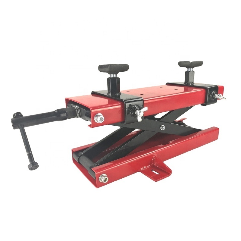 TD-008-06-2 Motorcycle Jack Stand Motorcycle Scissor Lift stand with top support for wheel change and repair stand