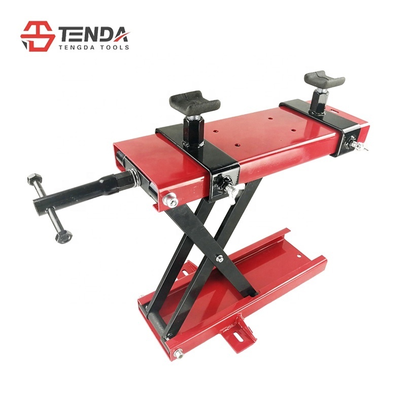 TD-008-06-2 Motorcycle Jack Stand Motorcycle Scissor Lift stand with top support for wheel change and repair stand