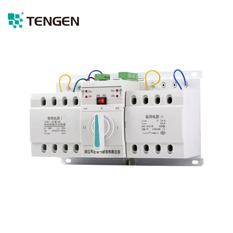 Tengen 100 amp manual ats single phase three phase changeover automatic transfer switch for generator