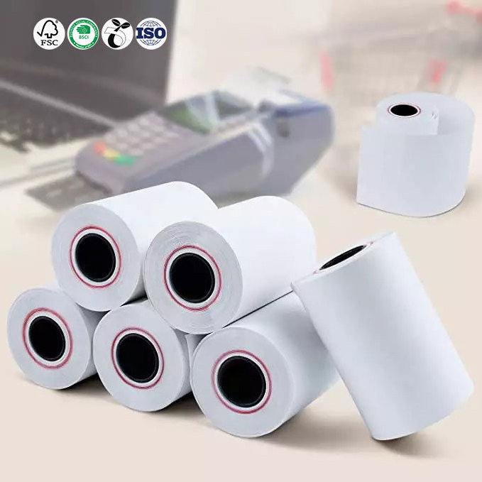 Cash Register Till Receipt Termico Pos Thermal Paper Rolls Low Price Wholesale 3 1/8 X 230 80mm 57mm Single POS Machine Colorful