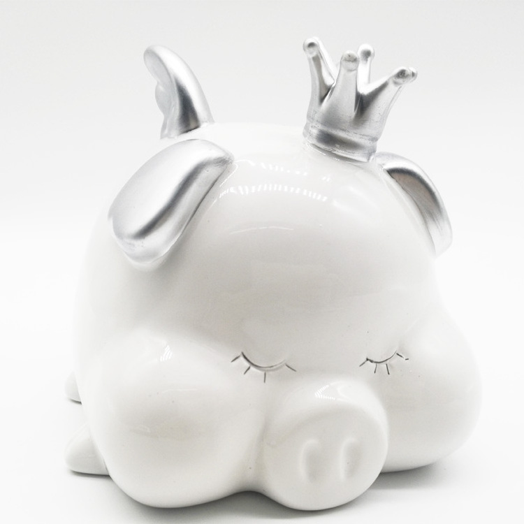 piggy  coin bank pink lucky pig money bank ceramic piggy bank for gifts  plated  Creative Ornaments  money box  coin pocket h