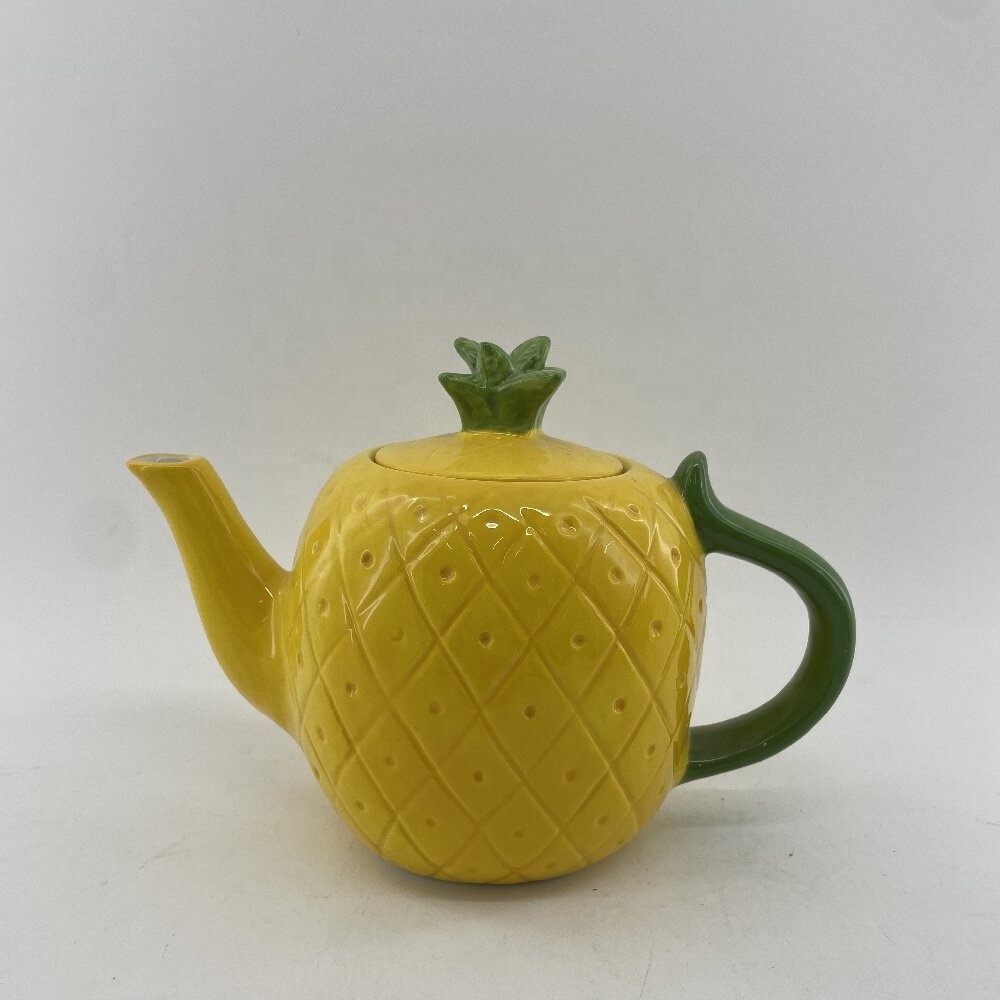 ceramic fruit shape teapot cute strawberry watermelon pear porcelain teapot