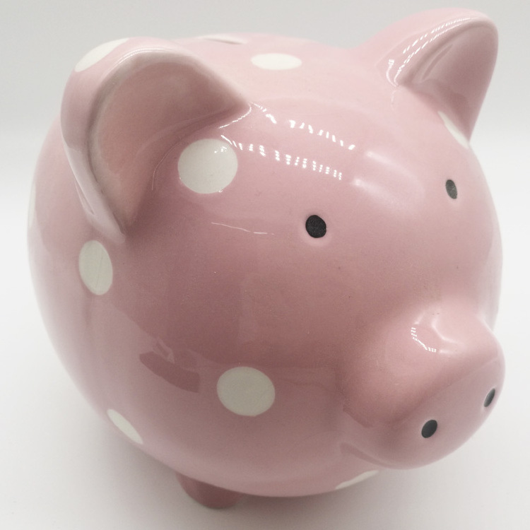 piggy  coin bank pink lucky pig money bank ceramic piggy bank for gifts  plated  Creative Ornaments  money box  coin pocket h