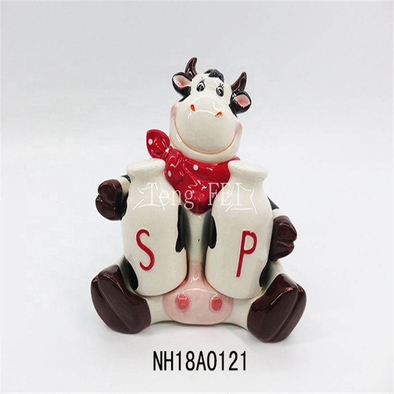 Cute cow  animal kettle  design custom animal pattern home office ceramic porcelain animal teapot