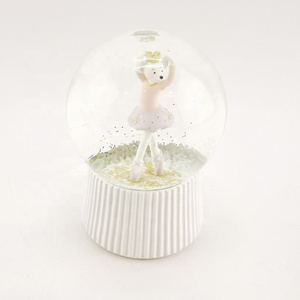 Music box Custom Color Glass Gift Water Best Price Superior Ballerina girl  Quality Snow ball Christmas Snow Globe