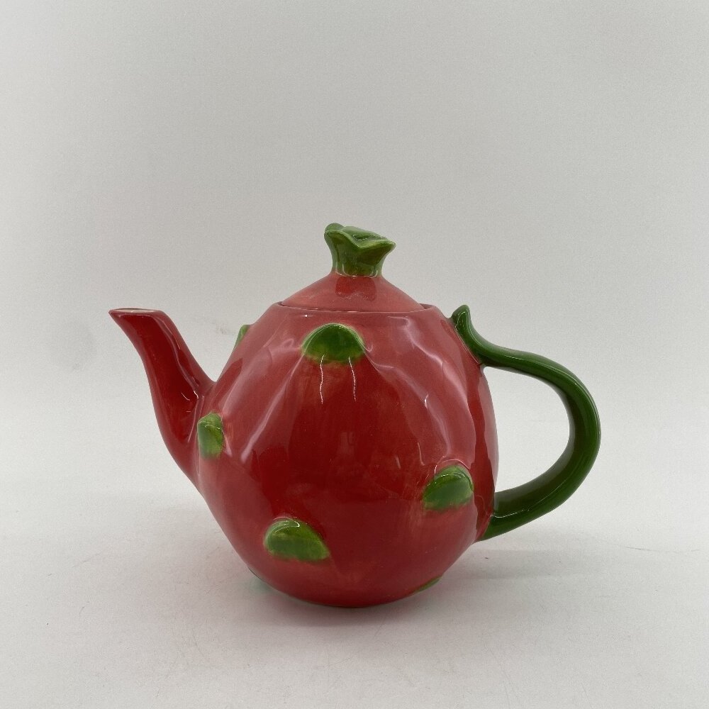 ceramic fruit shape teapot cute strawberry watermelon pear porcelain teapot