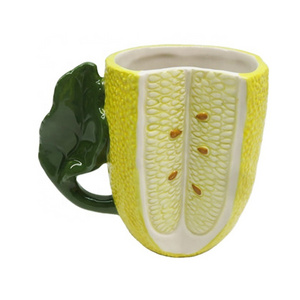 Customized fruit lemon shape  MODERN cup  mug ceramic porcelain Customized colored travel mug Breakfast Milk Cup