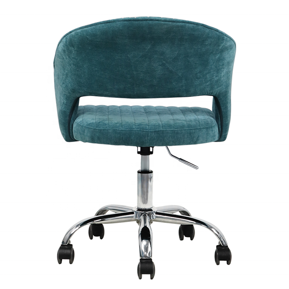 Modern Soft Backrest Adjustable Height Rotation Velvet Office Chair With Wheels