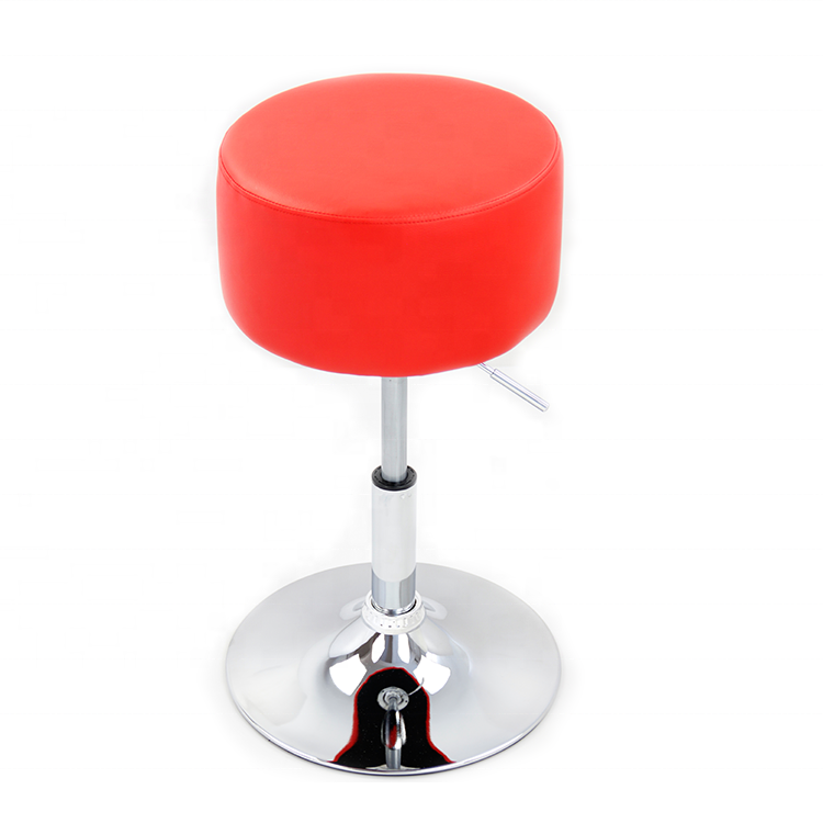 360 Degree Swivel Leather Small Round Stool