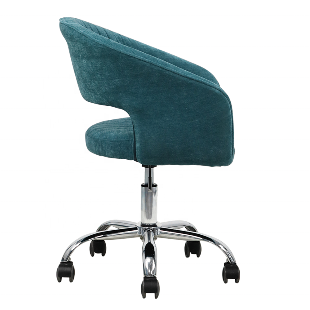 Modern Soft Backrest Adjustable Height Rotation Velvet Office Chair With Wheels