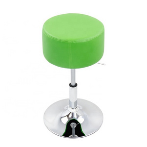 360 Degree Swivel Leather Small Round Stool