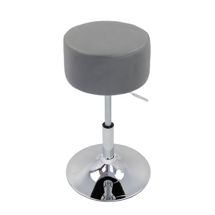 360 Degree Swivel Leather Small Round Stool