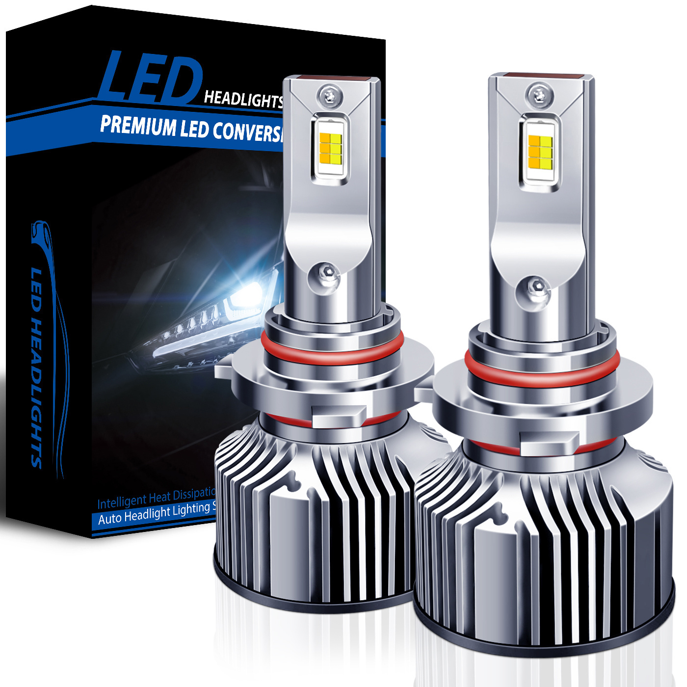 Sale car led headlight lam 9005 led headlight bulb high beam custom double color led headlight bulb