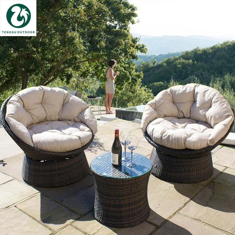 rattan patio furniture chair Wicker Dining Sets Set Outdoor Waterproof Cushion Pe Rattan Table garden sofa