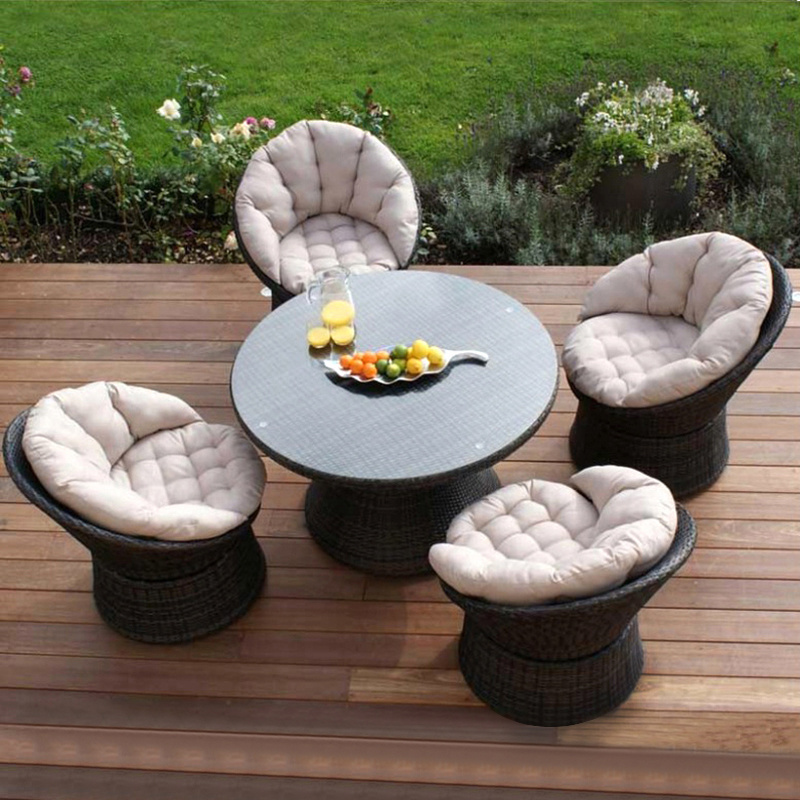 rattan patio furniture chair Wicker Dining Sets Set Outdoor Waterproof Cushion Pe Rattan Table garden sofa