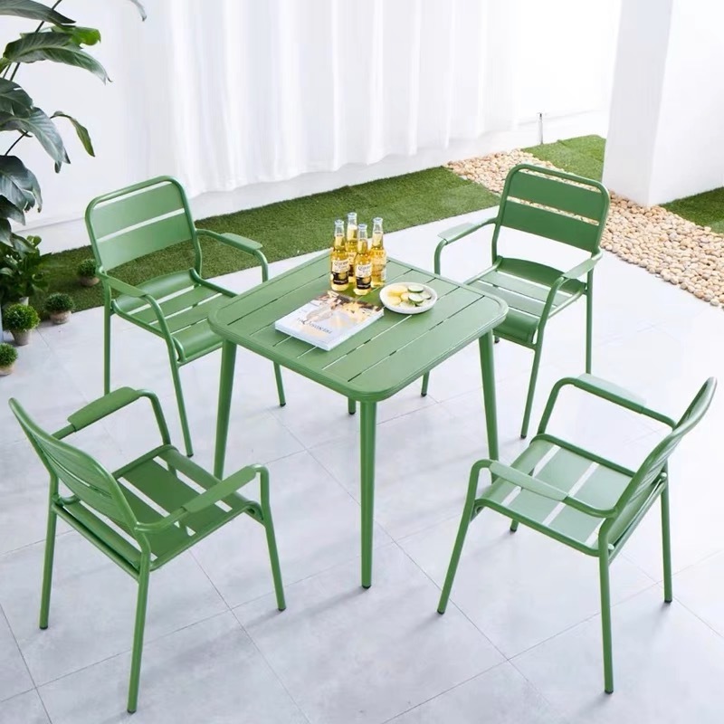 Factory Wholesale Price Outdoor Patio Set Furniture Dining Aluminum Garden Chairs Outdoor And Table Set