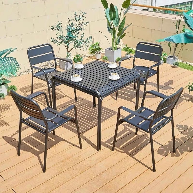 Hot Selling Outdoor Patio Set Furniture Dining Aluminum Garden Chairs Outdoor And Table Set Chair