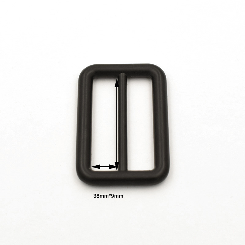 38mm Black metal adjustable triglide slide buckles for strap webbing decorative