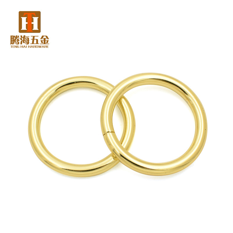 RTS handbag hardware 32mm inner diameter split round open decorative brass metal ring O ring