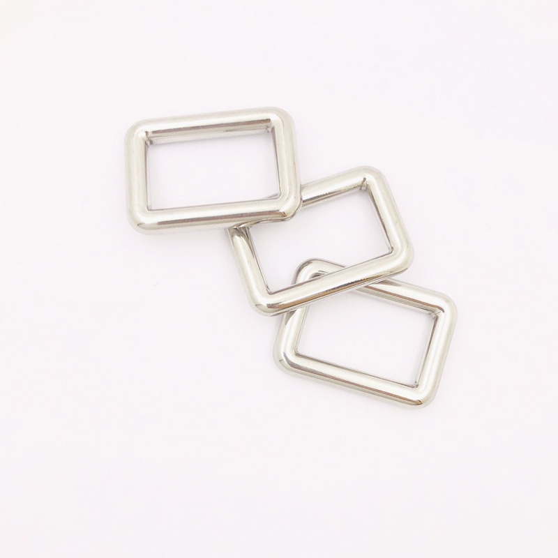 Wholesale Hardware Bag Accessories Stainless Steel Buckle Rectangular Metal Square Round Ring Buckle For Webbing Strap Belt