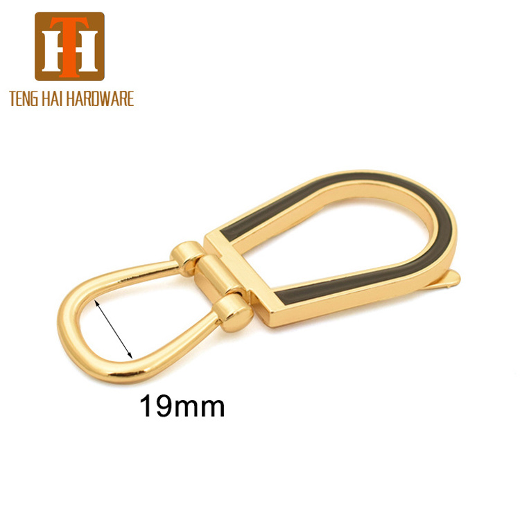 Fashion handbag metal strap fitting for leather bag