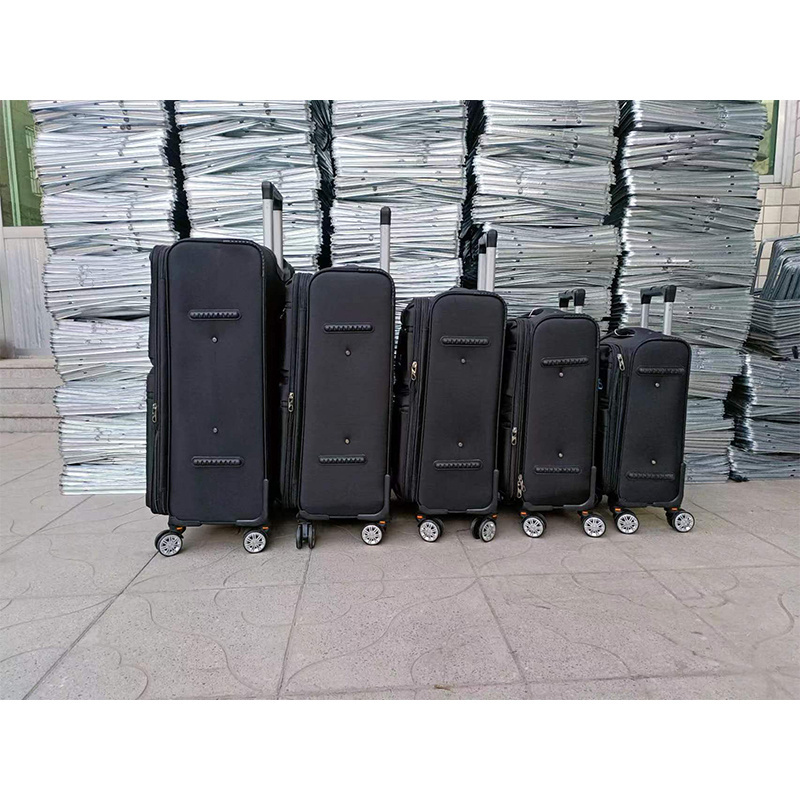 5pcs luggage set Wholesale New arrival good quality waterproof 600D Nylon and polyester soft luggage with removable wheel